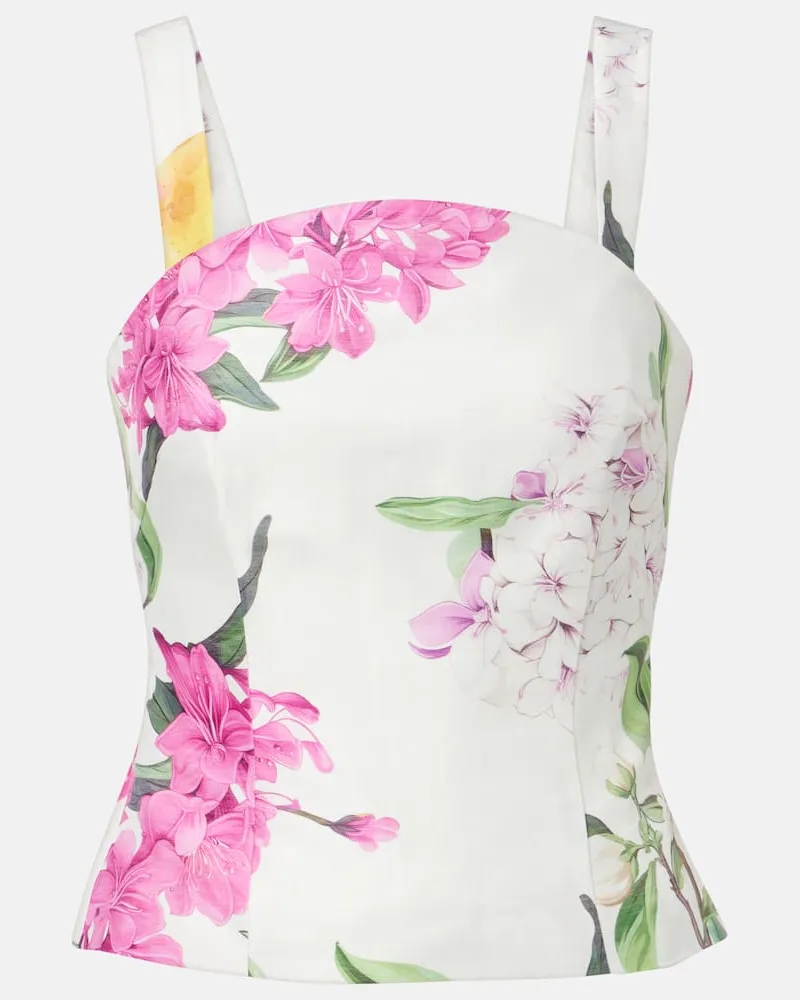 LEO LIN Bedrucktes Top Isadora aus einem Leinengemisch Multicolor