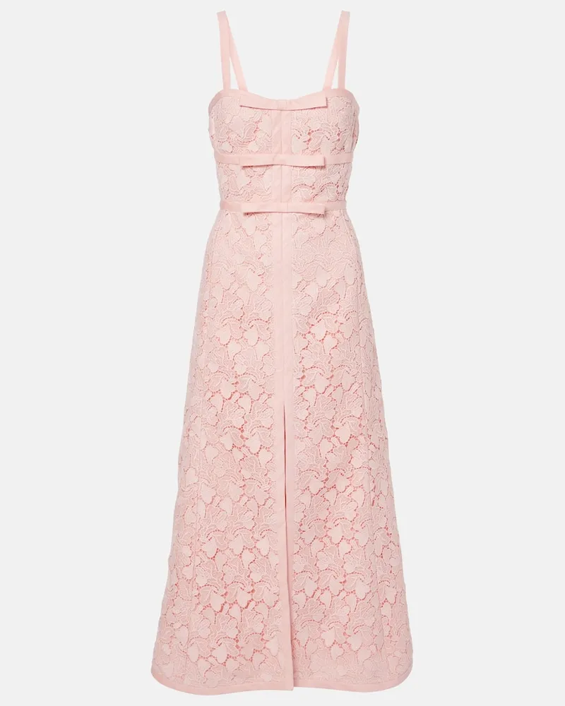 Giambattista Valli Midikleid aus Makramee Rosa