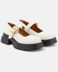 Marni Mary-Jane-Ballerinas aus Leder Weiss