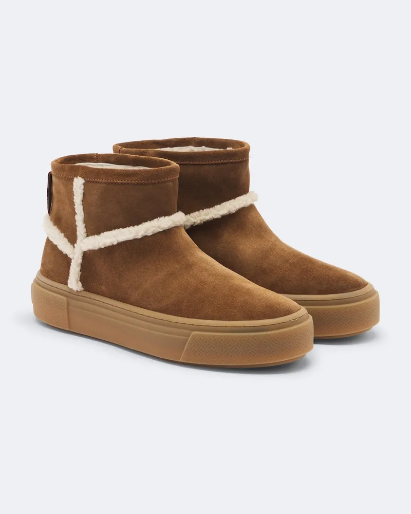 Hogan Ankle Boots H705 aus Veloursleder Braun