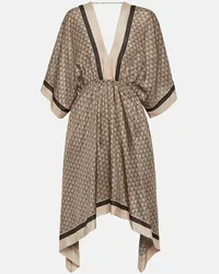 Brunello Cucinelli Bedruckter Kaftan aus Seide Multicolor