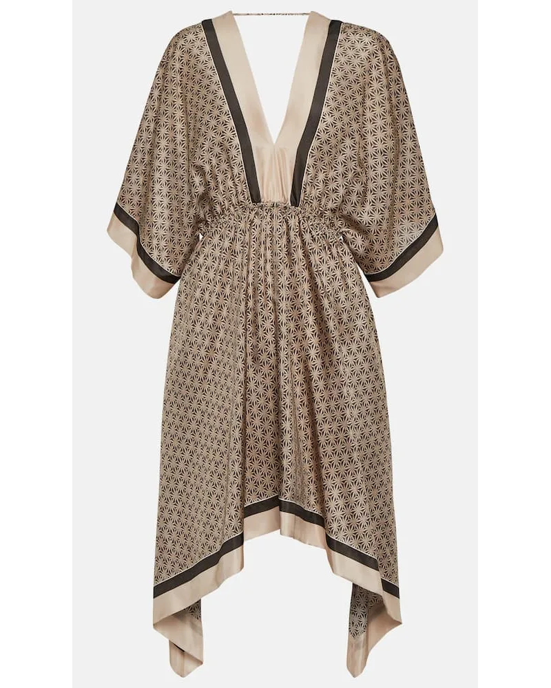Brunello Cucinelli Bedruckter Kaftan aus Seide Multicolor