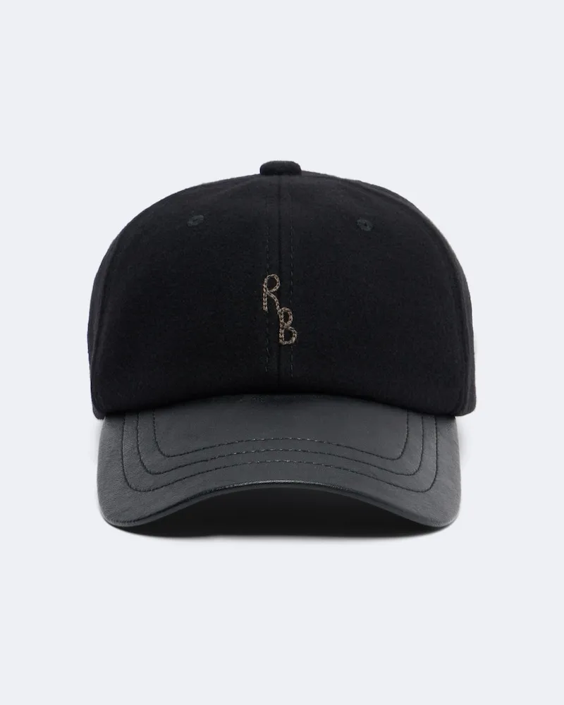RUSLAN BAGINSKIY Baseballcap aus Wolle Schwarz