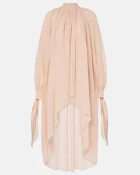 Chloé Chloe Midikleid aus Seiden-Georgette Pink