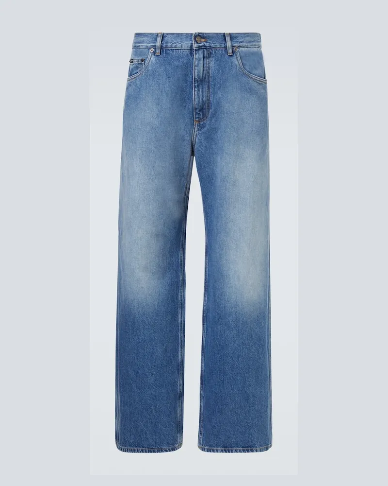Dolce & Gabbana Mid-Rise Wide-Leg Jeans Blau