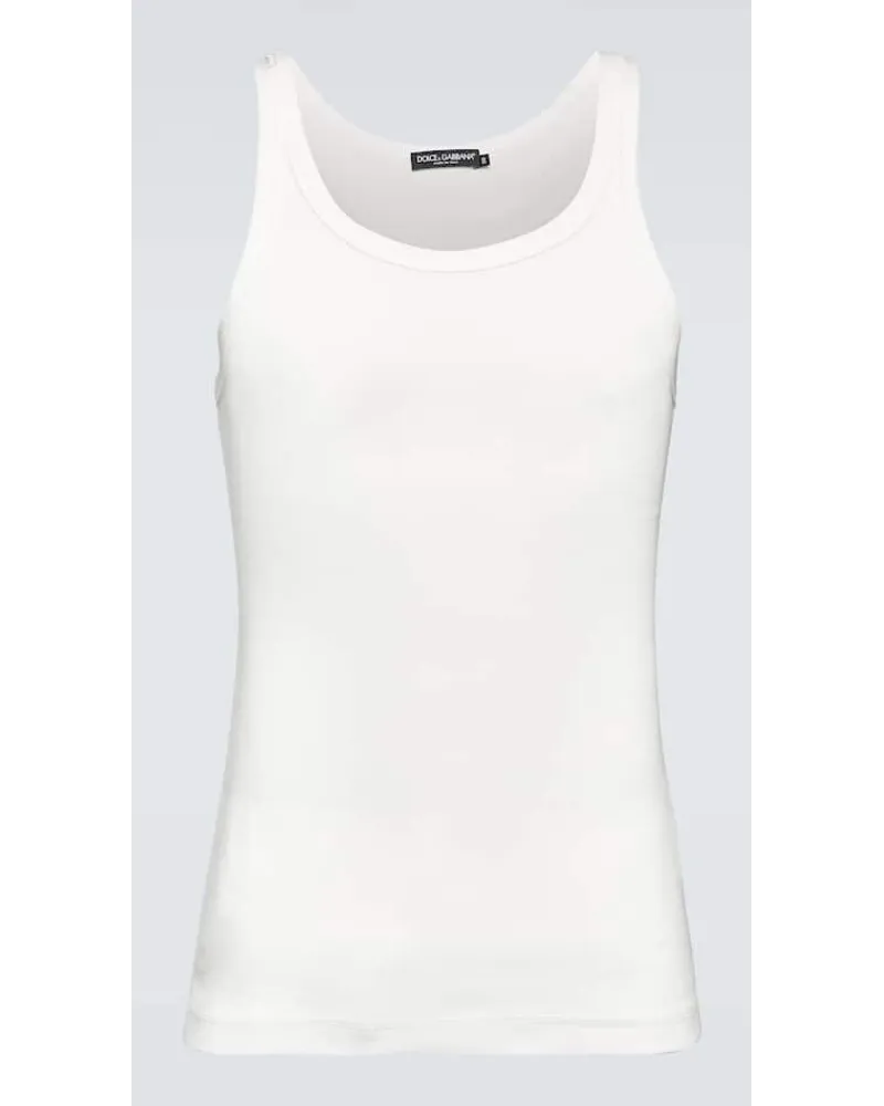 Dolce & Gabbana Top Aus Baumwolle Weiss