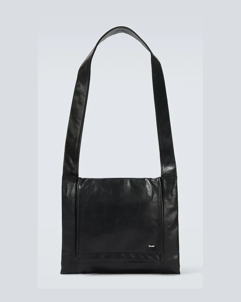 Our Legacy Tote Slim aus Leder Schwarz