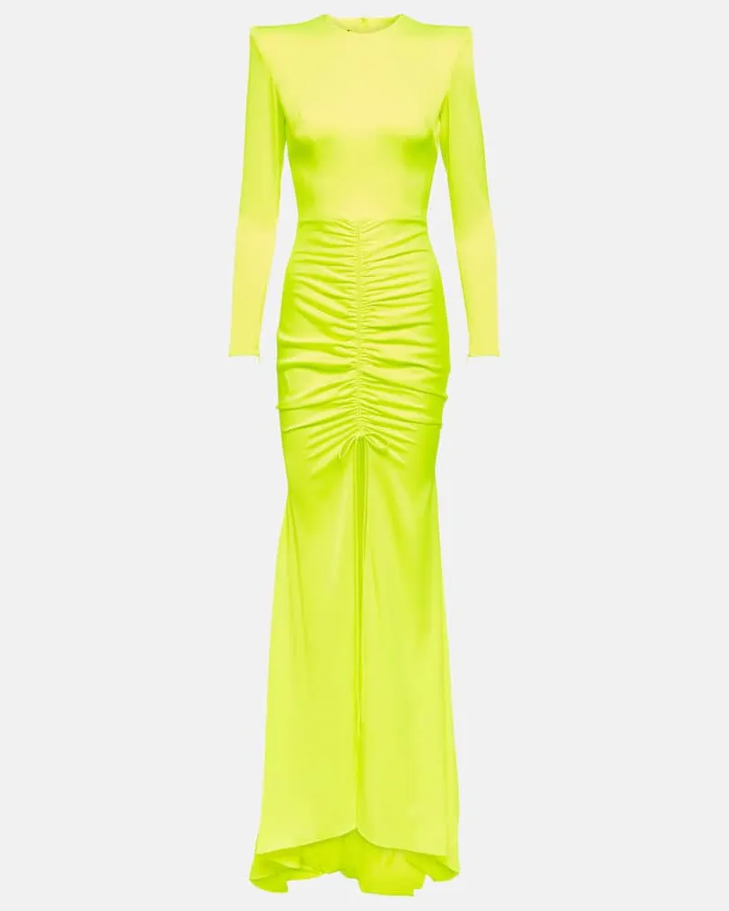 Alex Perry Robe aus Satin Gelb