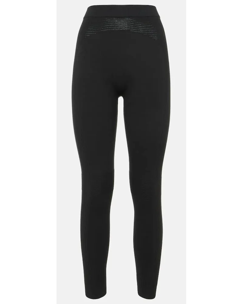 Loro Piana Leggings aus Rippstrick Schwarz