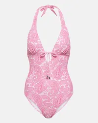 Heidi Klein Bedruckter Badeanzug Ischia Pink