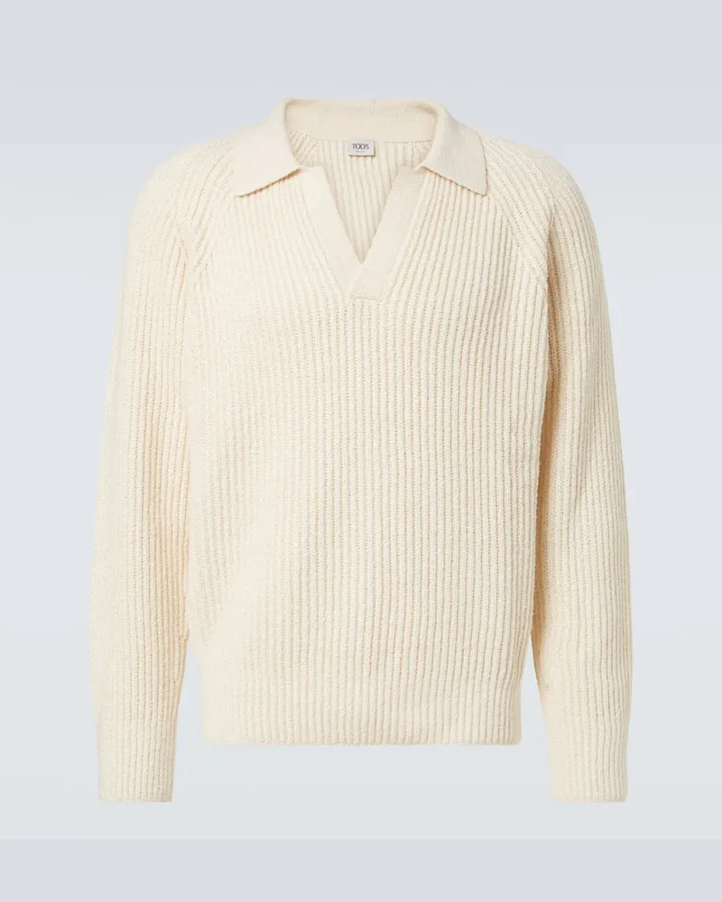 TOD'S Polopullover aus Baumwolle Beige