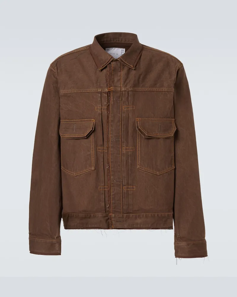 Sacai Jeansjacke Braun