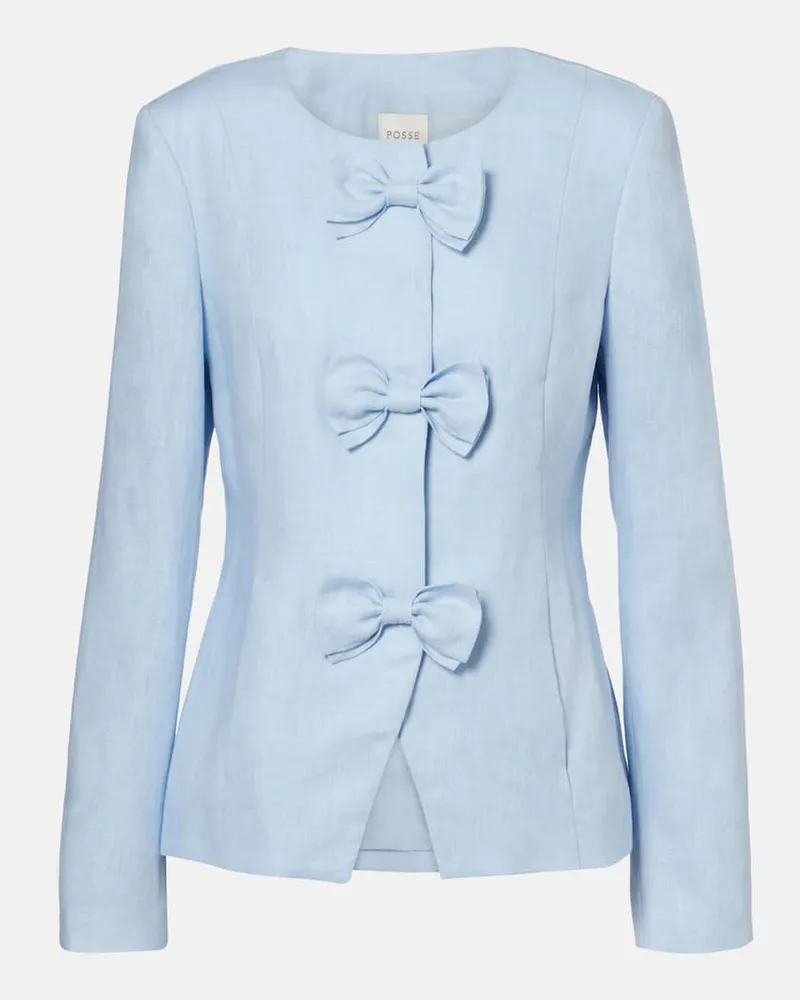 Posse Jacke Harper aus Leinen Blau