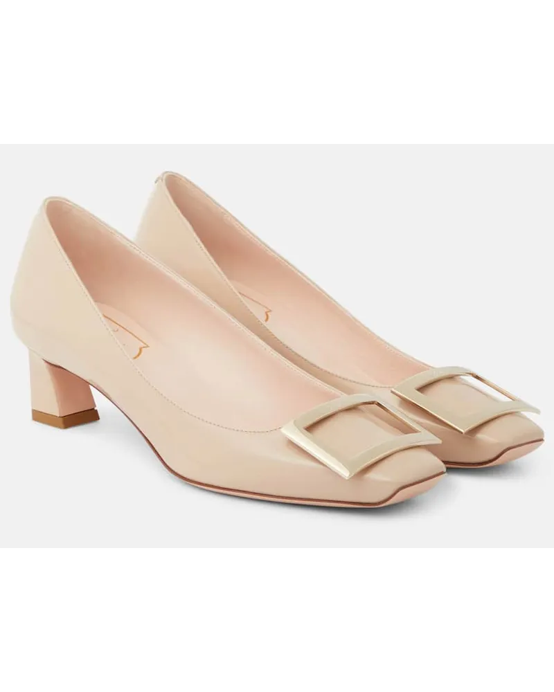 Roger Vivier Pumps Trompette 45 aus Lackleder Nude