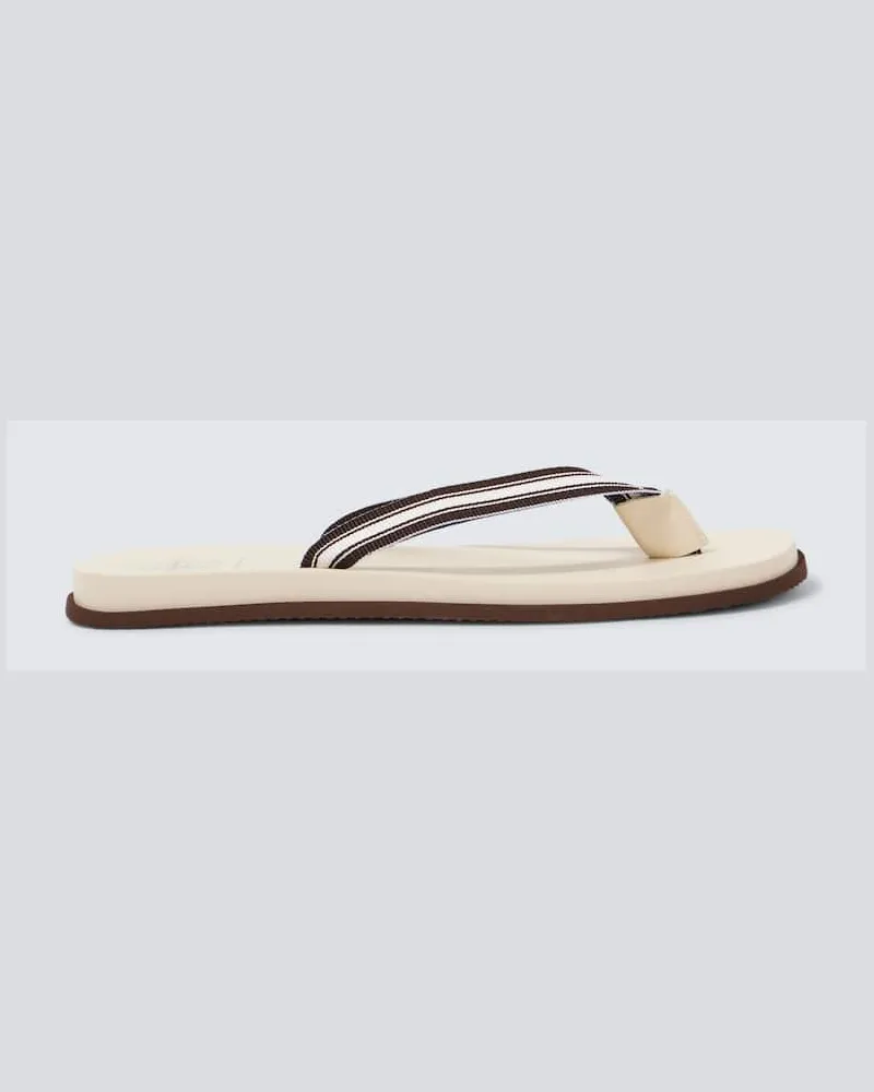 Brunello Cucinelli Sandalen mit Leder Nude