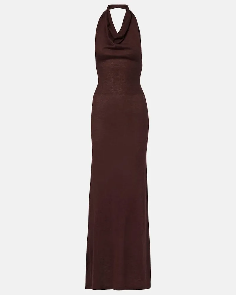 Aya Muse Maxikleid Reed Braun