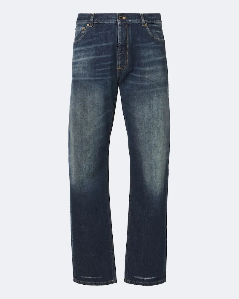 Miu Miu Straight Jeans Blau