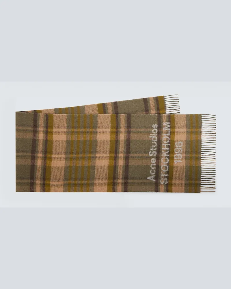 Acne Studios Schal aus Wolle Grün