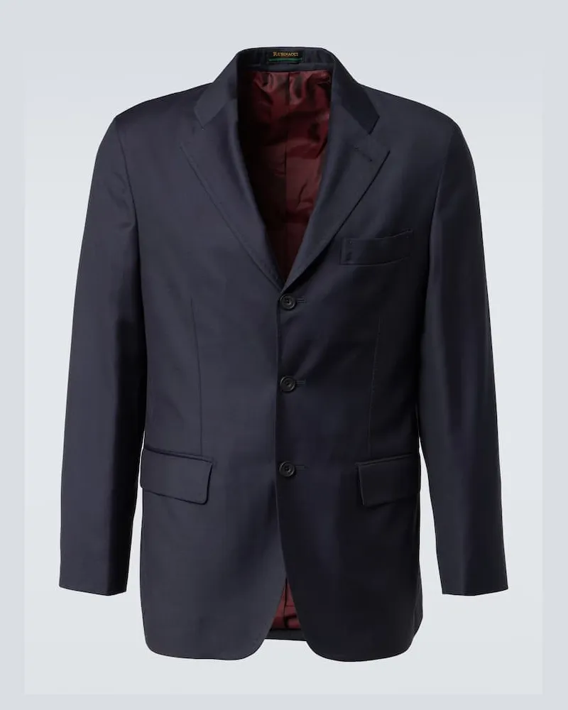 Rubinacci Blazer aus Wolle Blau
