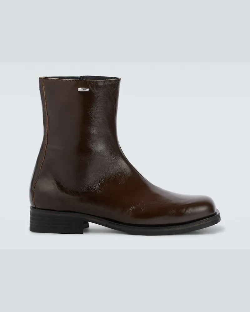 Our Legacy Ankle Boots Camion aus Leder Braun