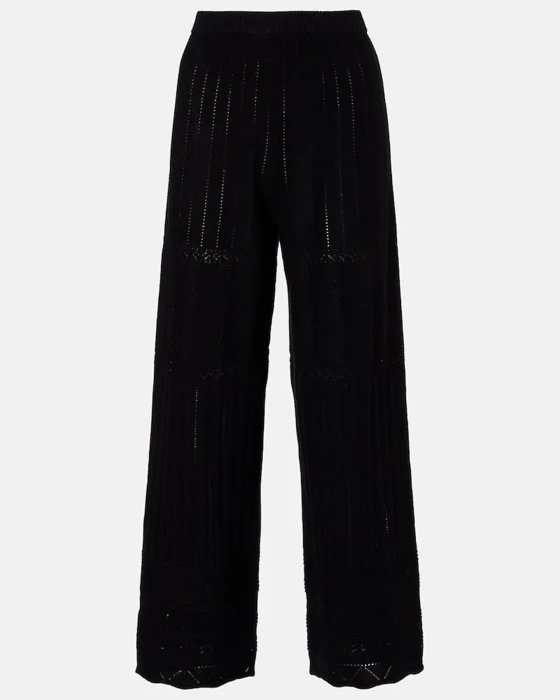 Eres Hose Alliage aus Pointelle-Strick Schwarz