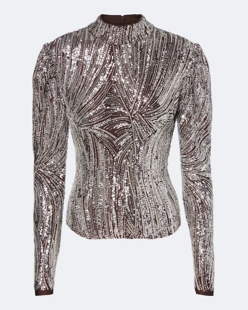 Paco Rabanne Verziertes Top Silber