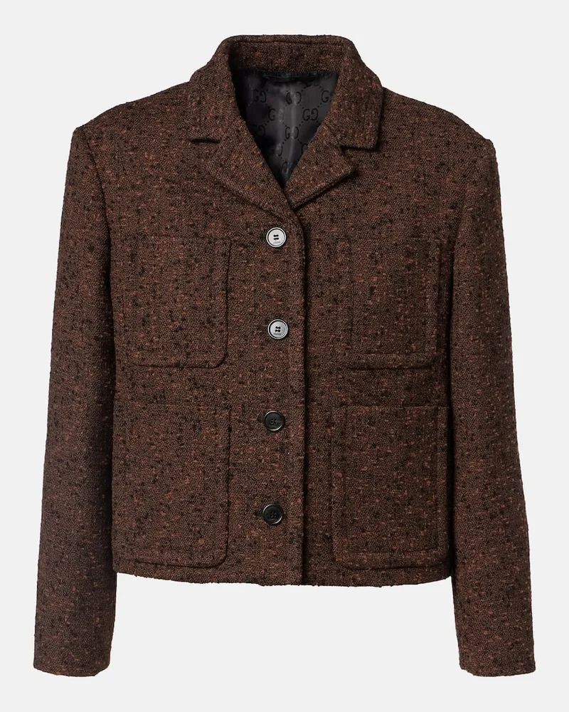 Gucci Jacke aus Tweed Braun
