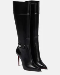 Christian Louboutin Stiefel Lock Kate Botta 100 aus Leder Schwarz