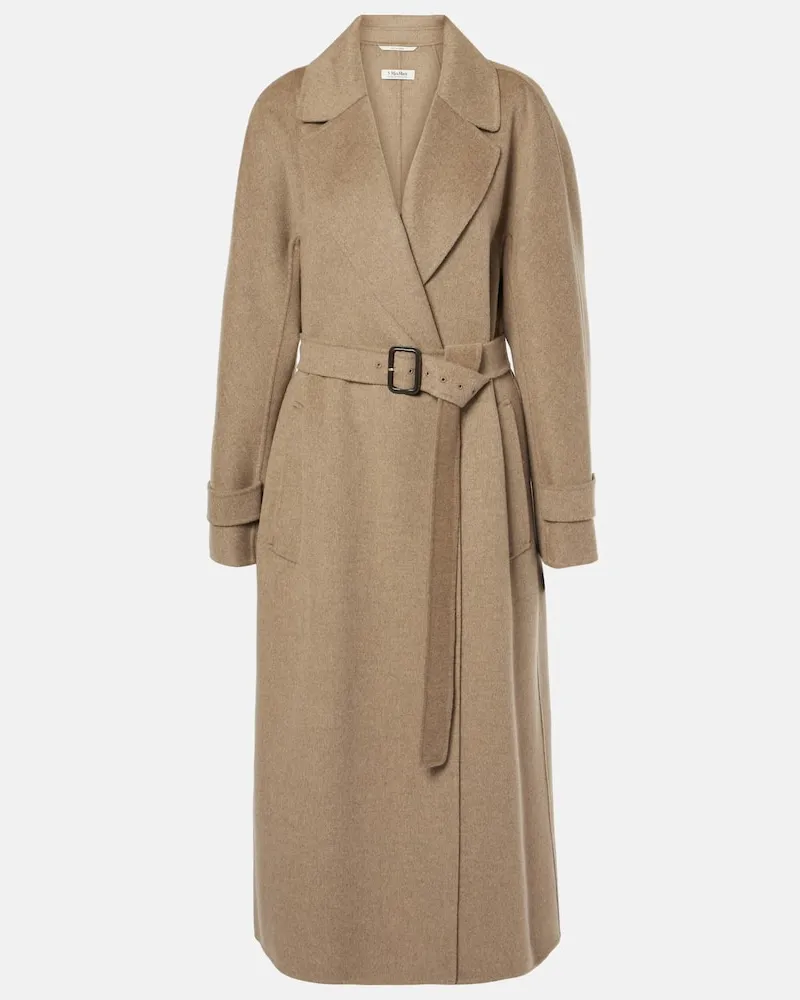 Max Mara Mantel Ebano aus Schurwolle Beige