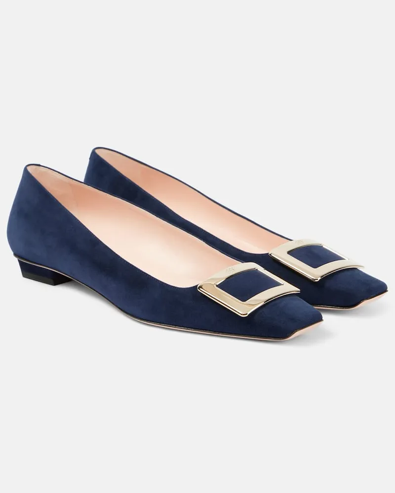 Roger Vivier Pumps Belle Vivier 25 aus Veloursleder Blau