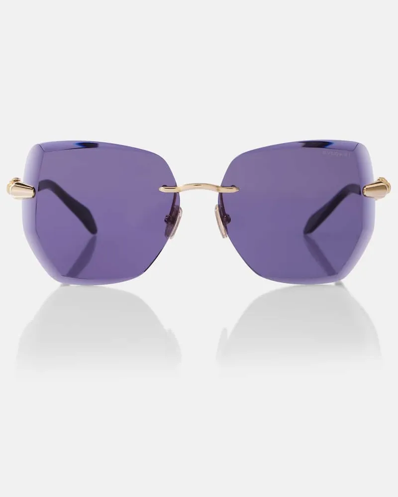 Bulgari Oversize-Sonnenbrille Serpenti Viper Lila