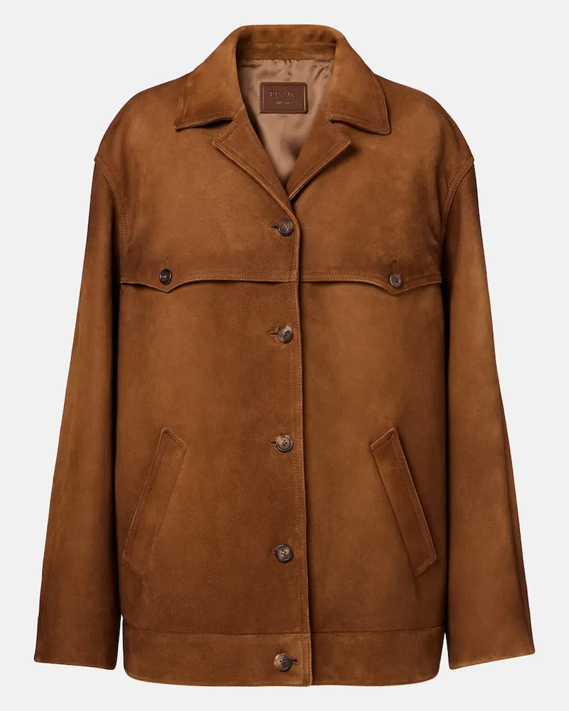 Prada Jacke aus Veloursleder Braun