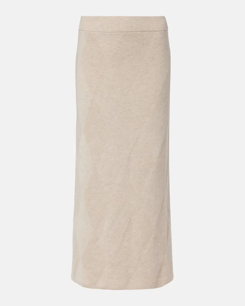 Max Mara Midirock Salubre aus Kaschmir Beige