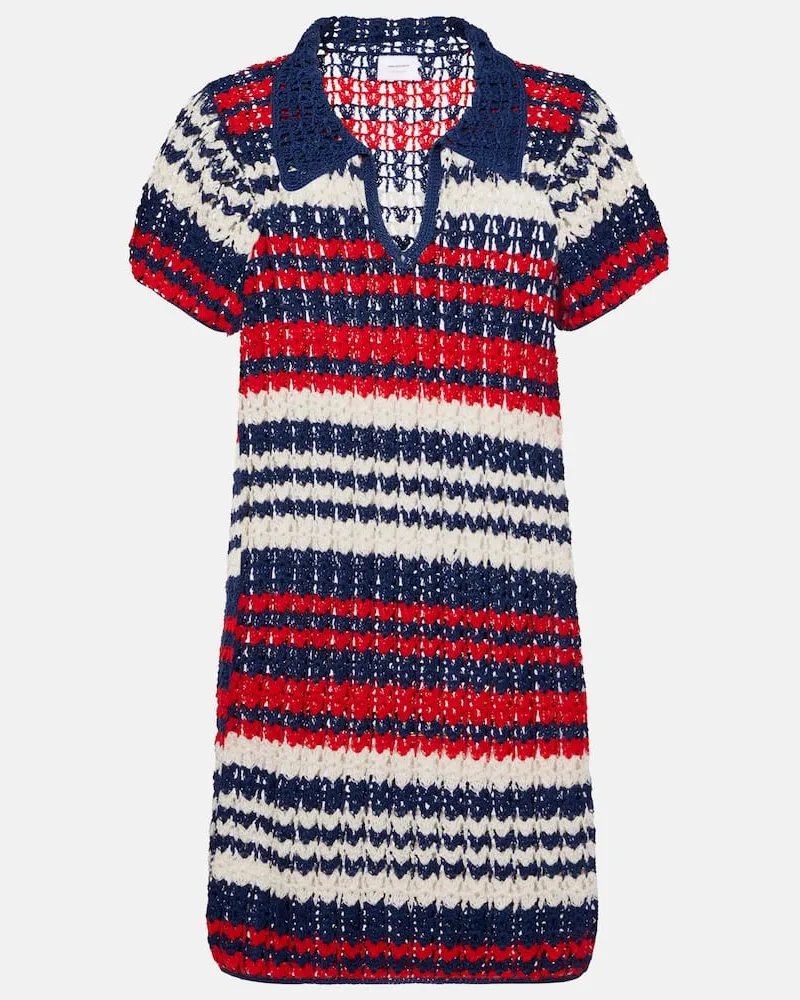Anna Kosturova Polokleid aus Häkelstrick Multicolor