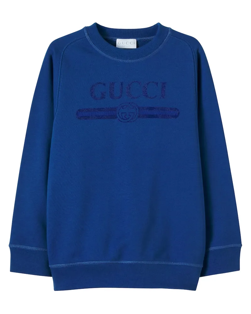 Gucci Sweatshirt aus Baumwoll-Jersey Blau