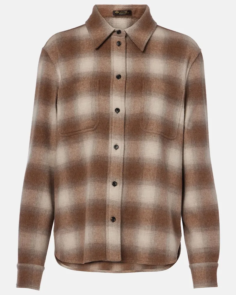 Loro Piana Hemd aus Wolle und Kaschmir Beige