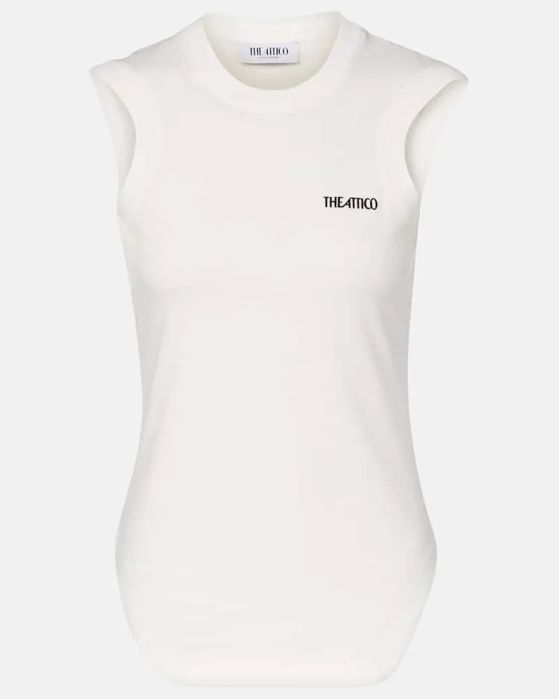 ATTICO Top aus Baumwolle Weiß