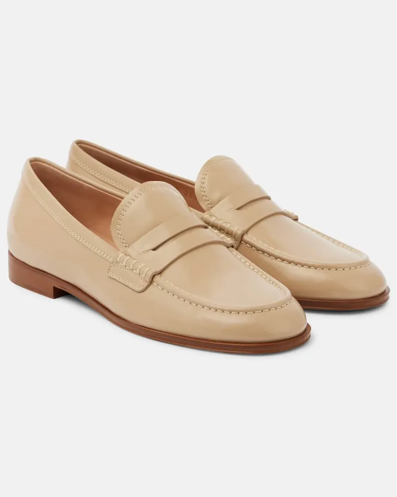 Gianvito Rossi Loafers Georgie Nuit aus Lackleder Beige