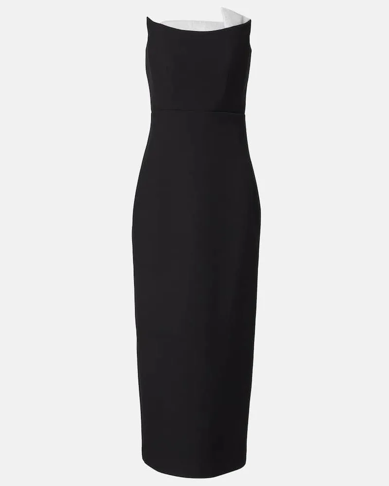 Roland Mouret Verziertes Midikleid Schwarz