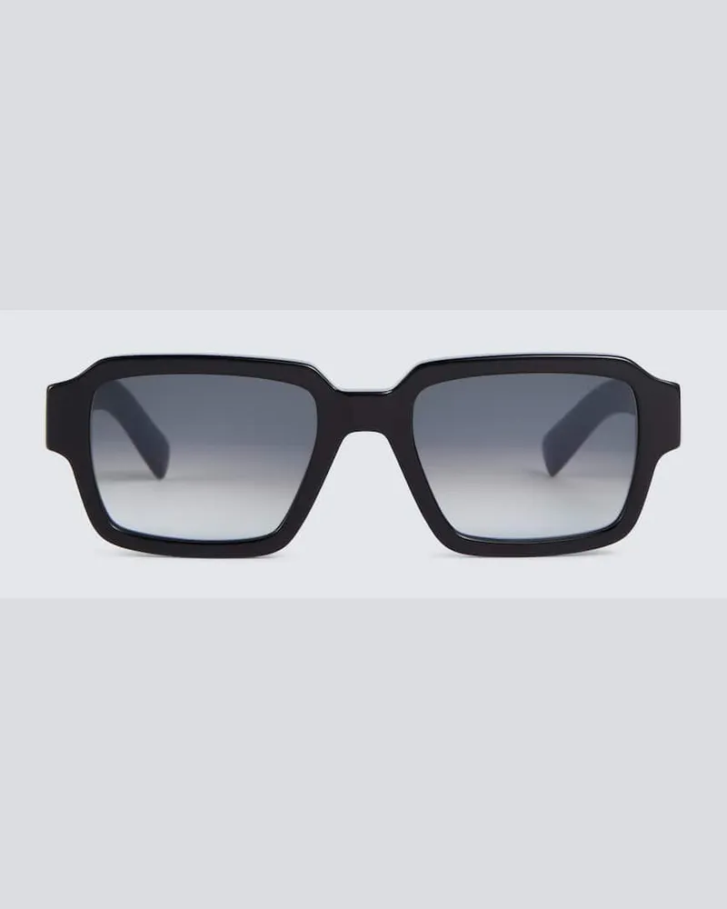 Prada Eckige Sonnenbrille Schwarz