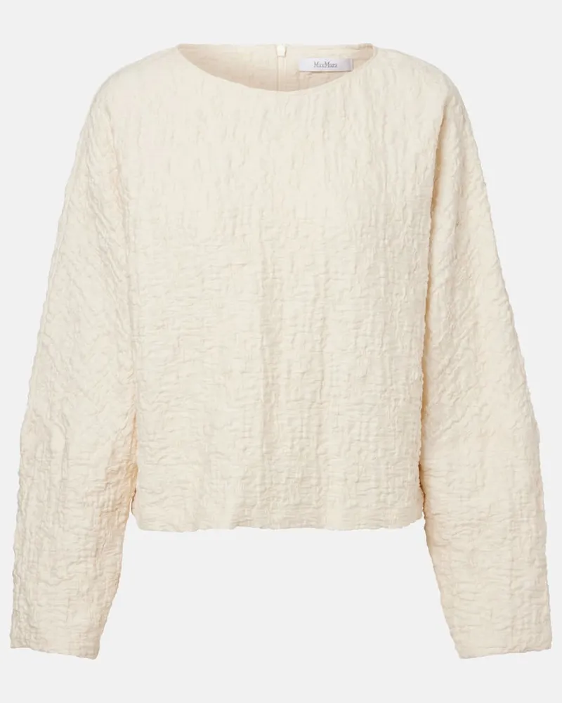 Max Mara Top Pepaia aus Jersey Weiß