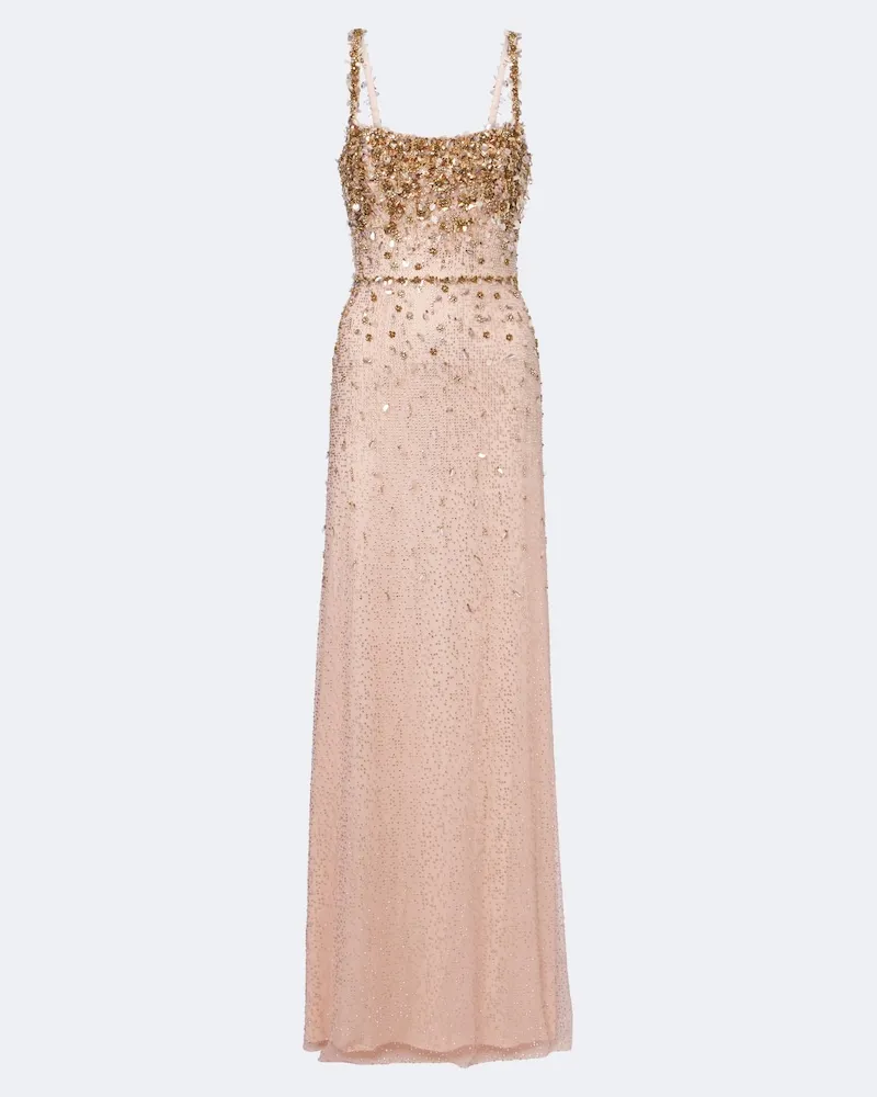 Jenny Packham Verzierte Robe Solstice Rosa