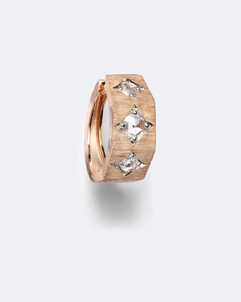 Marie Lichtenberg Einzelner Ohrring Ecrou aus 18kt Roségold mit Diamanten Gold