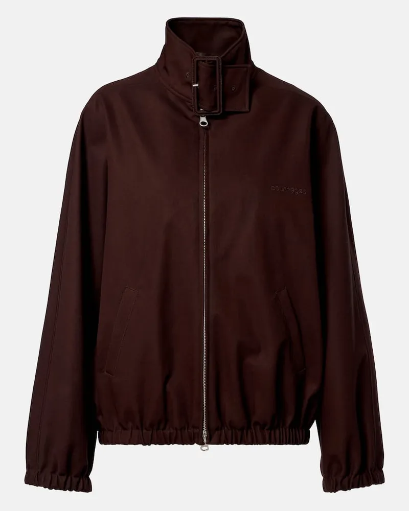 Courrèges Courrèges Bomberjacke aus Baumwoll-Twill Braun