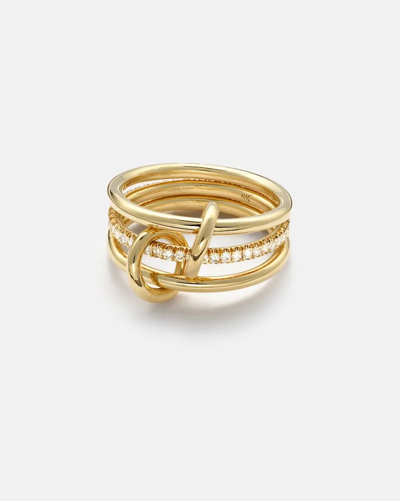 Spinelli Kilcollin Ring Sonny aus 18kt Gelbgold mit Diamanten Gold
