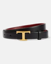 TOD'S Wendbarer Guertel Timeless T aus Leder Multicolor