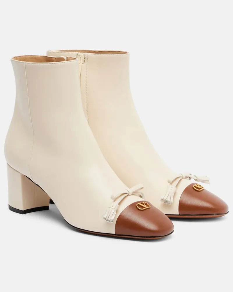 Valentino Garavani Ankle Boots Valet Du Roi 60 aus Leder Beige