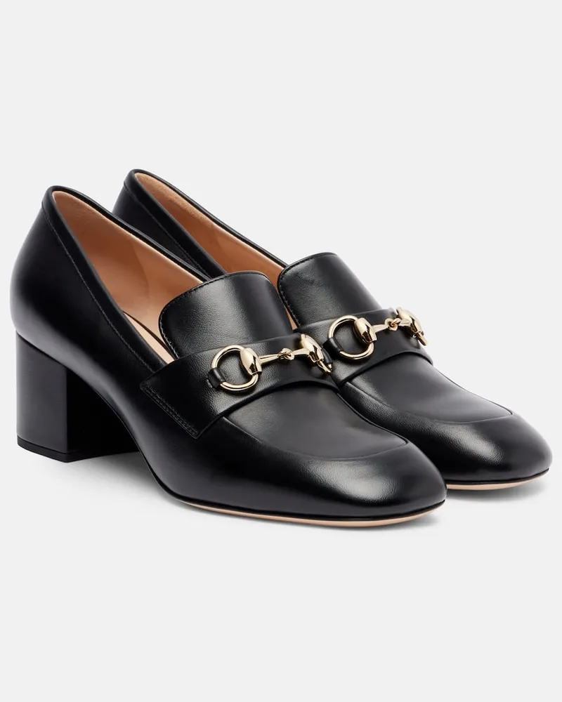 Gucci Loafer-Pumps Lady Horsebit aus Leder Schwarz