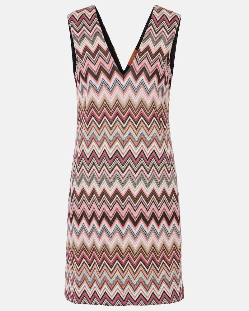 Missoni Minikleid aus Häkelstrick Multicolor