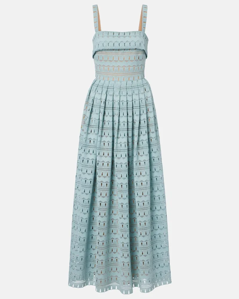 Elie Saab Robe aus Makramee Blau